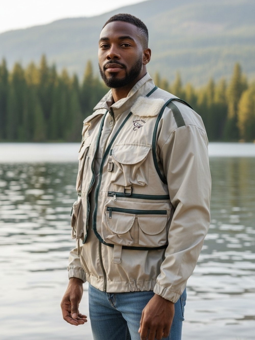 Vtg Gervès Salmo Salar Fly Fishing Jacket XL/XXL Made In Canada MINT